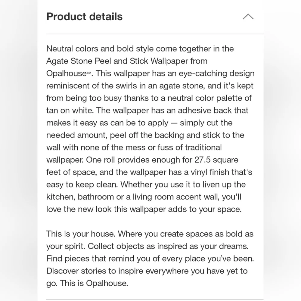 Opalhouse Agate Stone Peel & Stick Wallpaper Cream